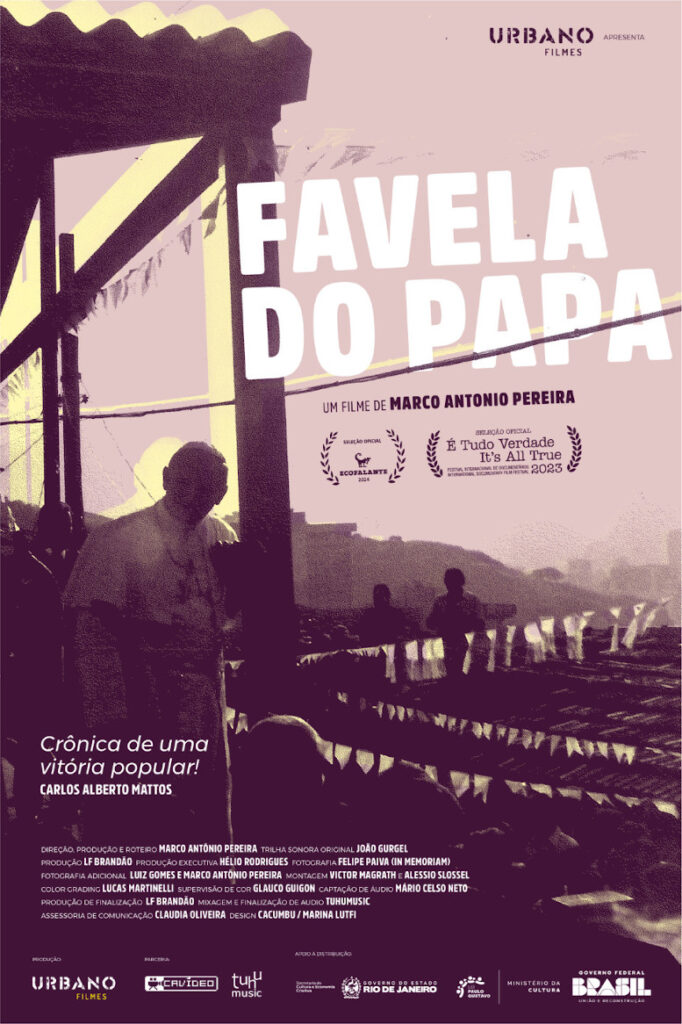 Cartaz do filme documentário Favela do Papa